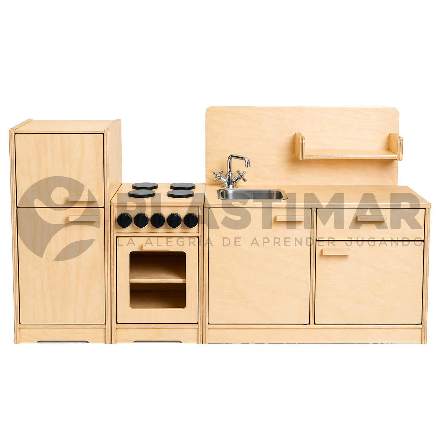 SET COCINA DE MADERA MONTESSORI - 3 PIEZAS