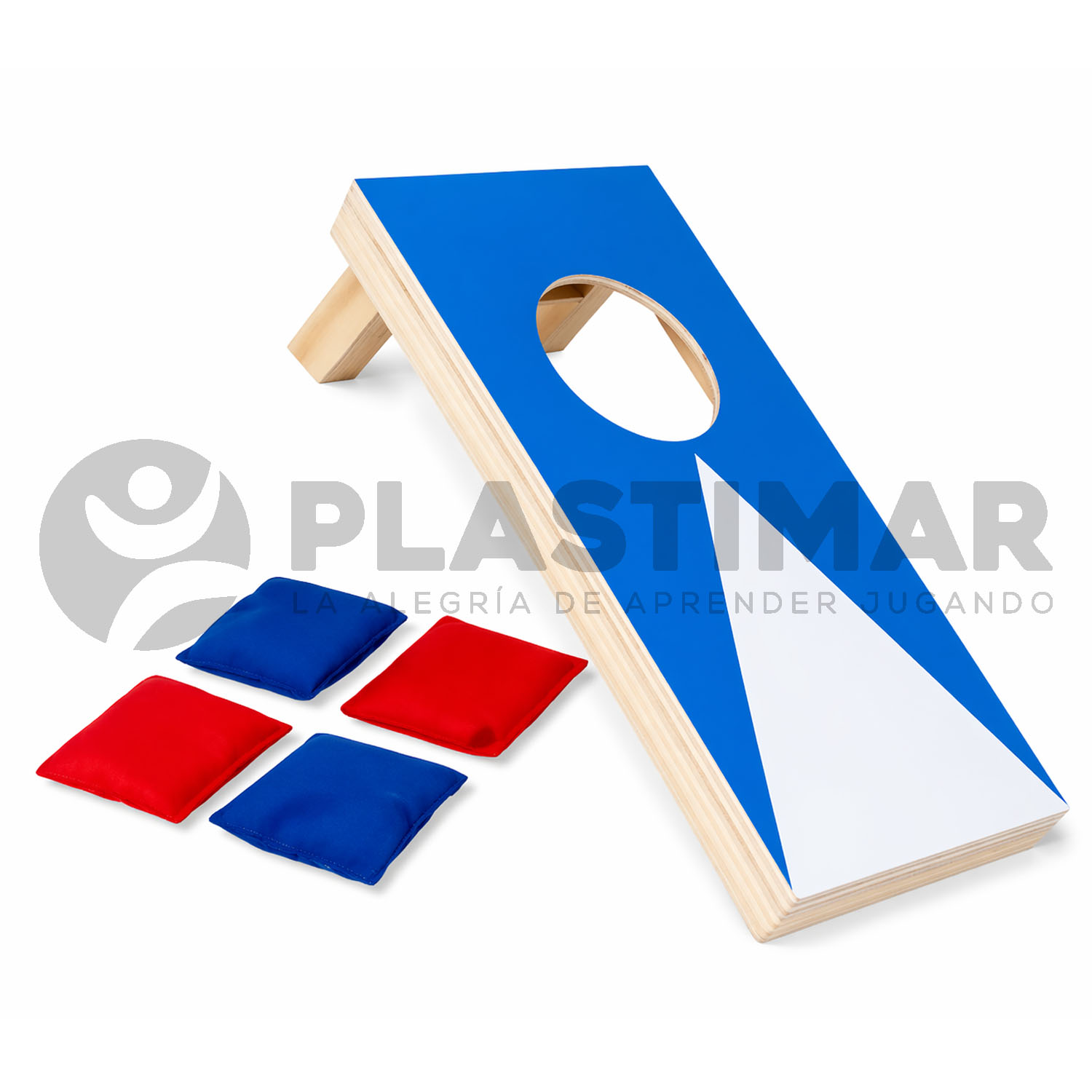 JUEGO DE LANZAMIENTO DE MADERA CON SAQUITOS - 5 PIEZAS