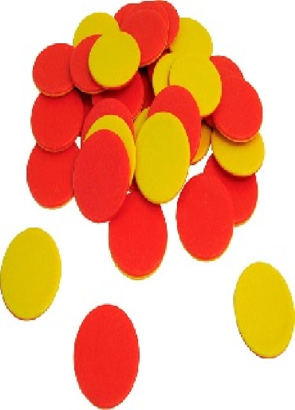FICHAS BICOLOR 100 UNIDADES