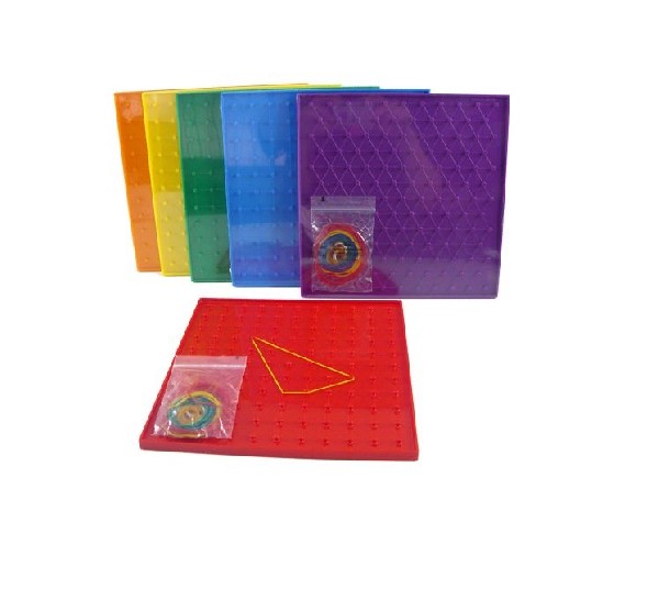 SET 6 GEOPLANO ISOMETRICOS COLOR 23X23 CM