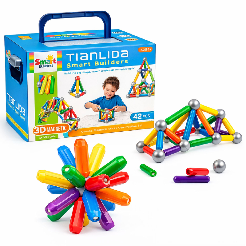 SET DE CONSTRUCCIÓN MAGNÉTICO – 42 PIEZAS