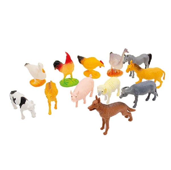 SET DE ANIMALES DE LA GRANJA 12 UNIDADES