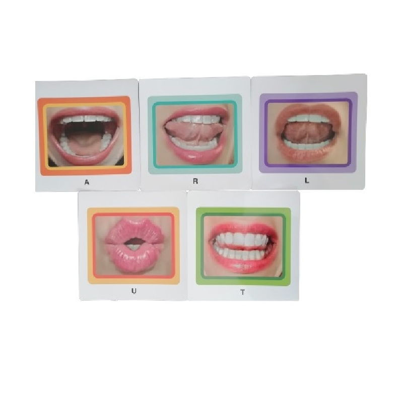SET 5 LAMINAS DOBLES DE FONEMAS - IMAGENES REALES