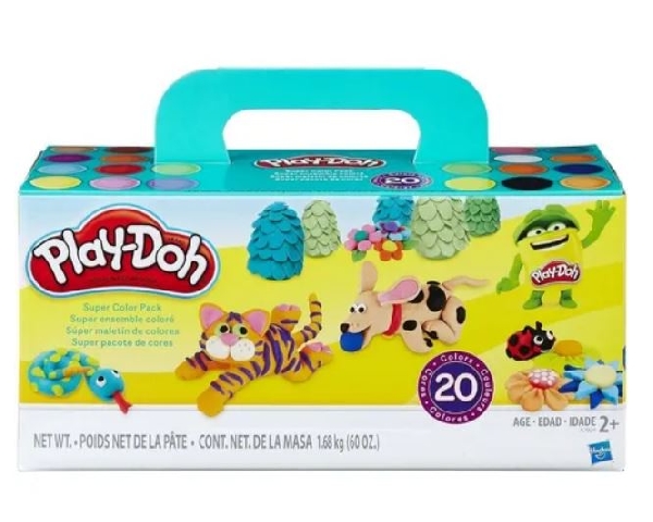 PLAY DOH SÚPER MALETÍN DE COLORES - 20 COLORES
