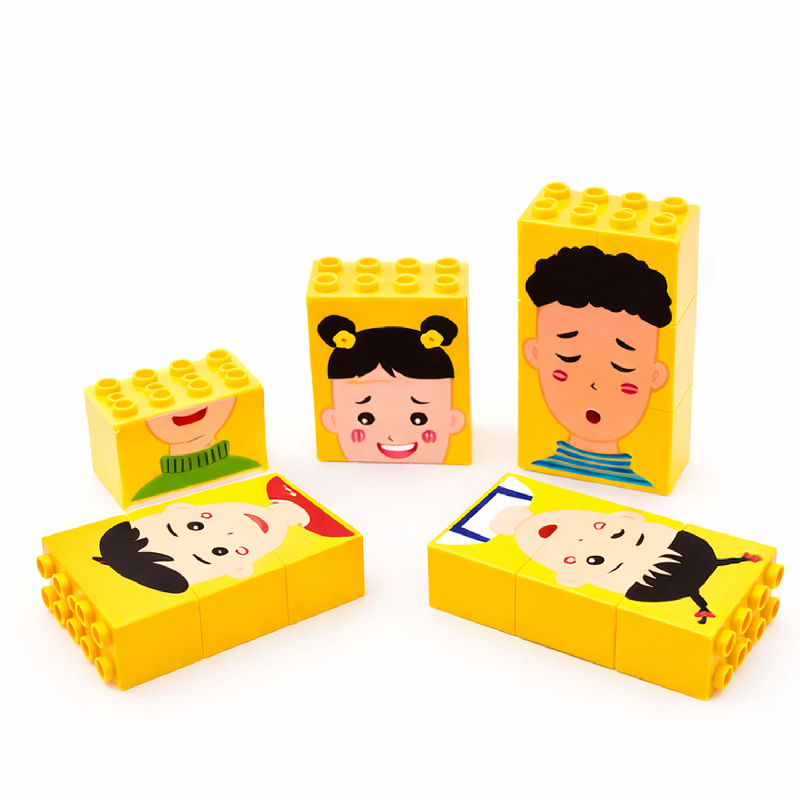 SET DE BLOQUES DE EMOCIONES ARMABLES TIPO LEGO – 12 PIEZAS