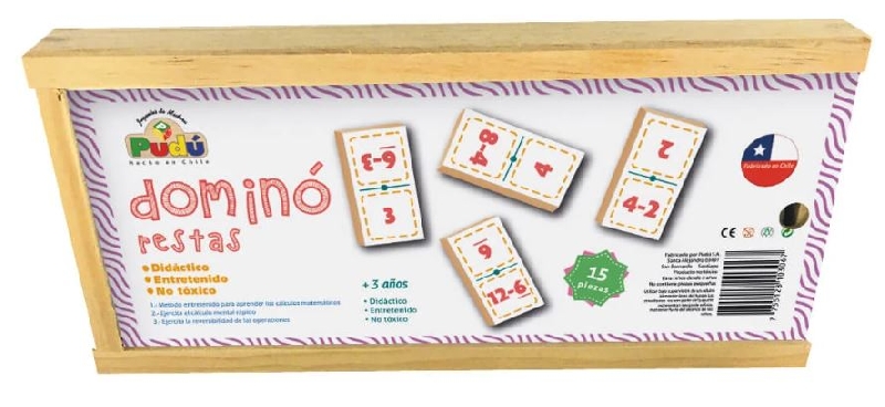 DOMINO RESTA DE MADERA 28 PIEZAS