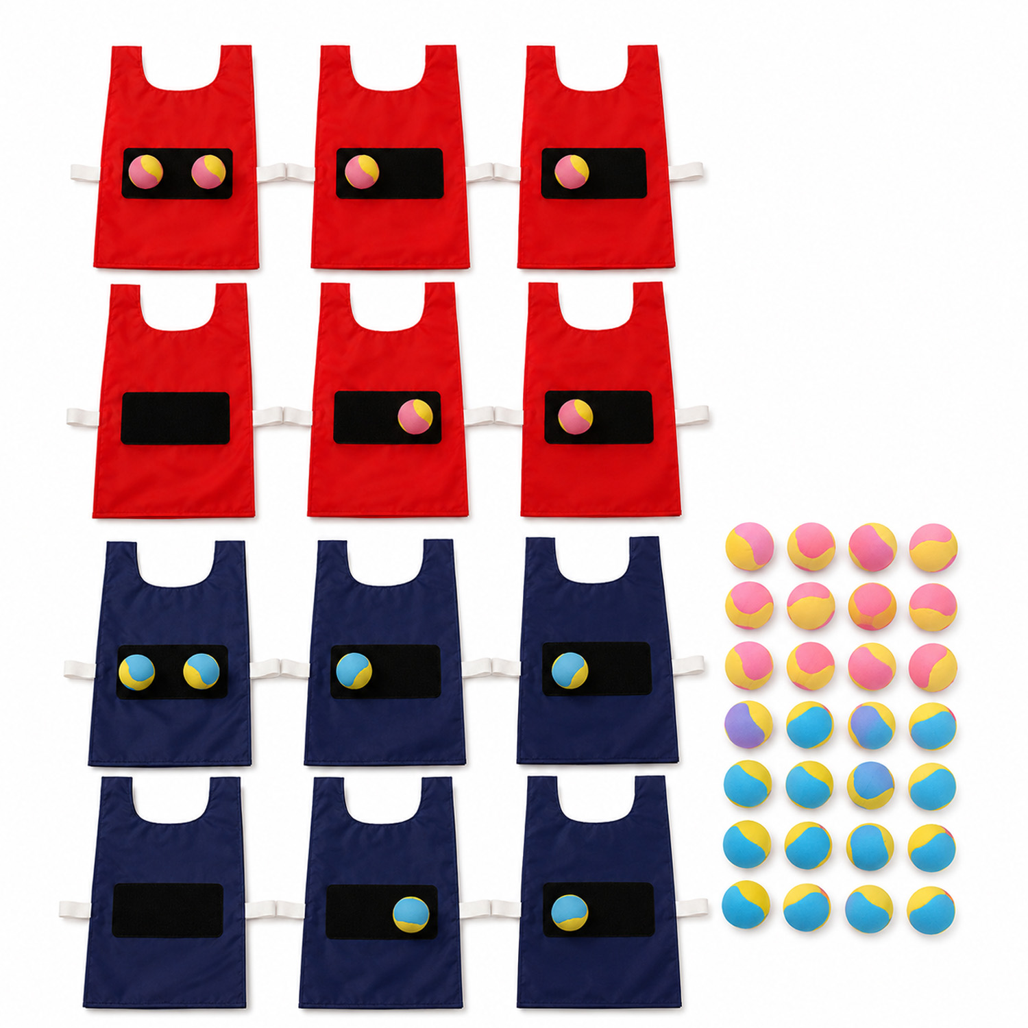 SET DE 12 PERCHERAS CON 24 PELOTAS