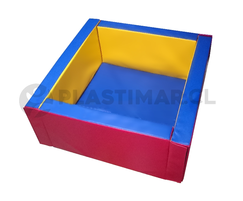 PISCINA SENSORIAL CUADRADA PARA LACTANTES 85X85X30 CM - BRAZOS 15 CM  (5 PIEZAS)