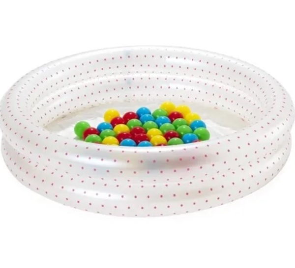 PISCINA DE JUEGOS CON 50 PELOTAS DE COLORES