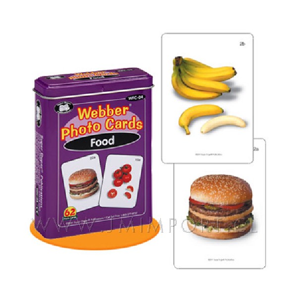 FLASH CARDS ALIMENTOS 62 UNIDADES 7,5 X 10 CMS