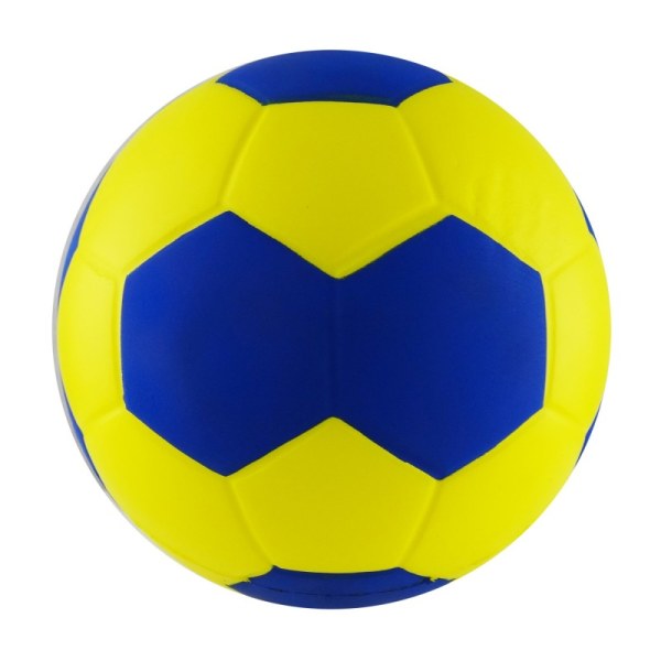 BALÓN DE ESPONJA PU HANDBALL 6’’ AMARILLO/AZUL