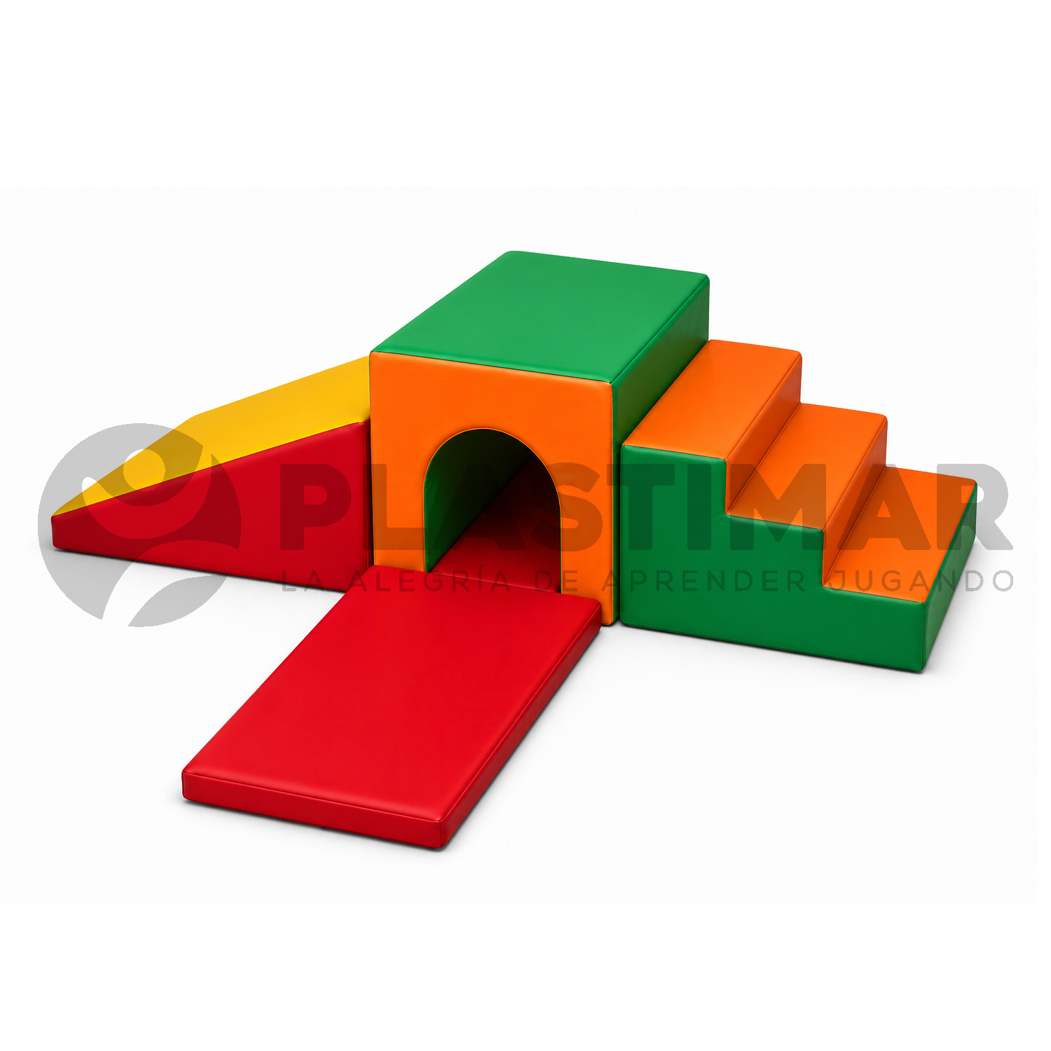 KIT PSICOMOTRICIDAD ESCALADOR 165X135X45 CM - 6 PIEZAS