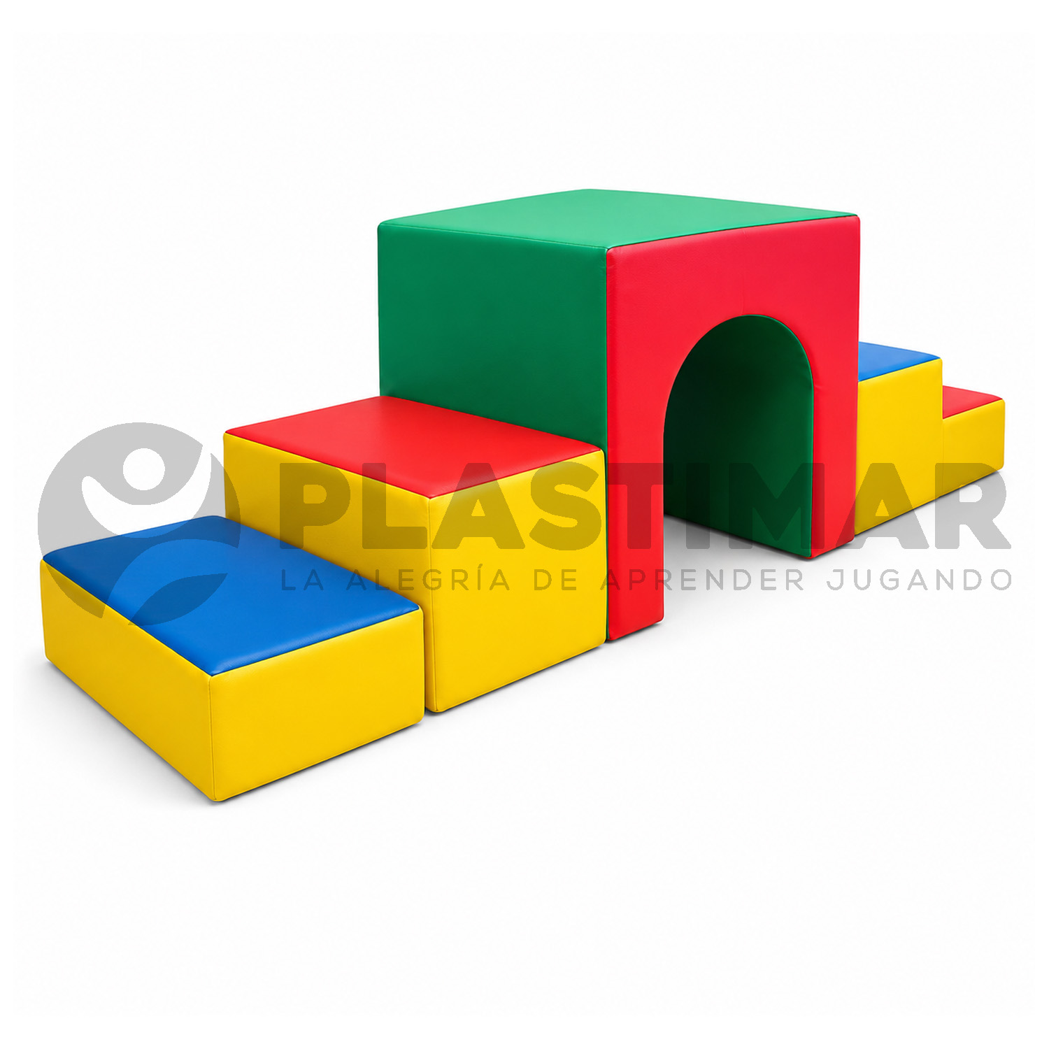 SET PUENTE DE PSICOMOTRICIDAD 165X45X45 CM - 5 PIEZAS