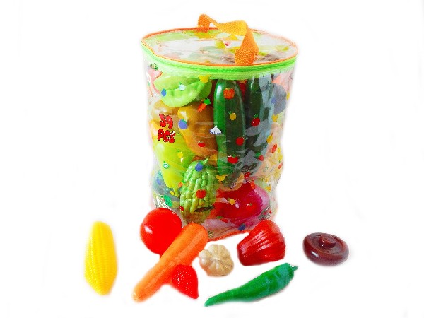 FRUTAS Y VERDURAS PLASTICAS 59 UNIDADES