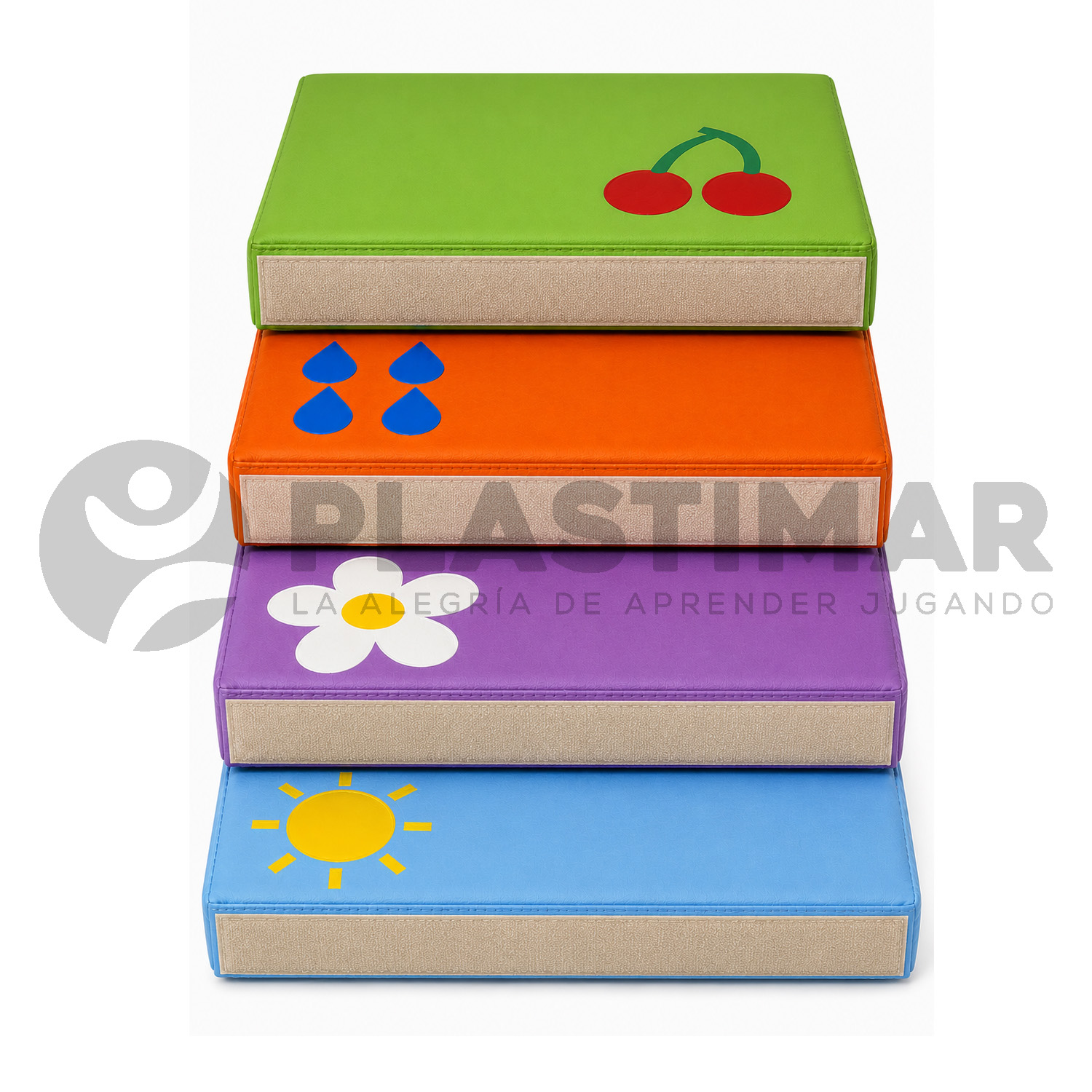 COLCHONETA TATAMI CON DISEÑO 240X240X3 CM - 4 PIEZAS