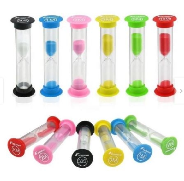 SET RELOJES DE ARENA 6 TIEMPOS 30S, 1 MIN, 2 MIN, 3 MIN, 5 MIN Y 10 MIN