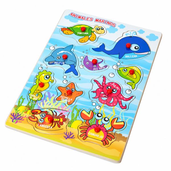 TABLA ENCAJE ANIMALES MARINOS