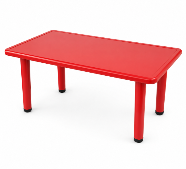 MESA RECTANGULAR ROJO