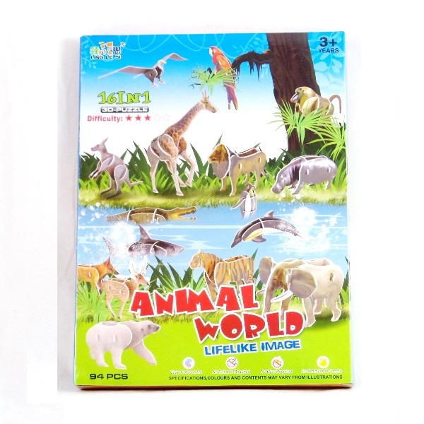 PUZZLE 3D ANIMALES DEL MUNDO 