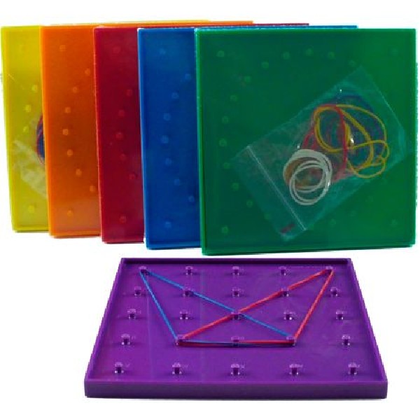 SET DE  GEOPLANOS 15,5X15,5 CM