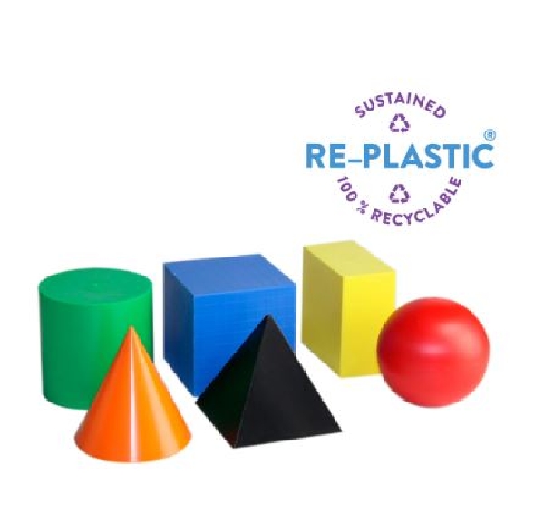 CUERPOS GEOMETRICOS RE-PLASTIC 6 PIEZAS