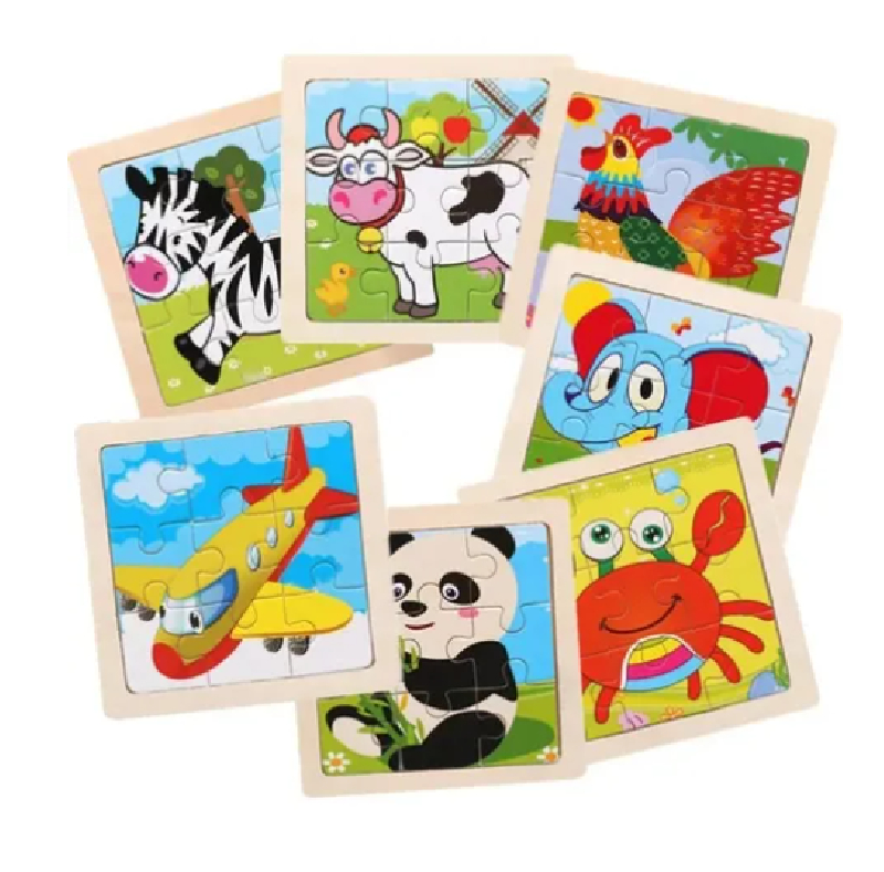 PACK 12 ROMPECABEZAS/PUZZLE DE MADERA PARA NIÑOS 