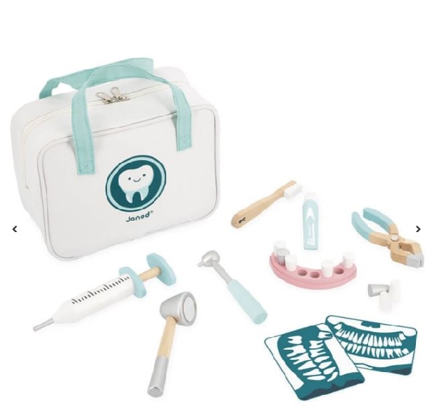 MALETÍN DENTISTA CON ACCESORIOS DE MADERA