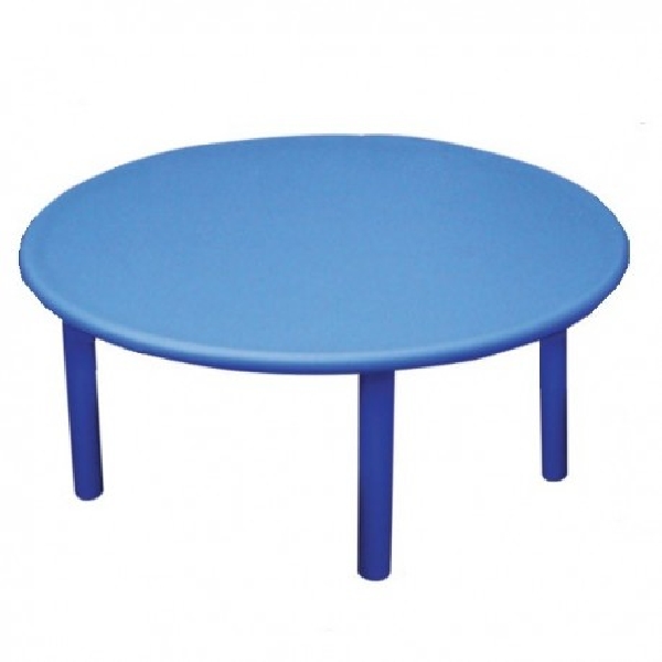 MESA REDONDA DE JARDIN INFANTIL PLASTICA COLOR AZUL