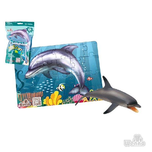 PUZZLE DELFIN 24 PIEZAS + FIGURA