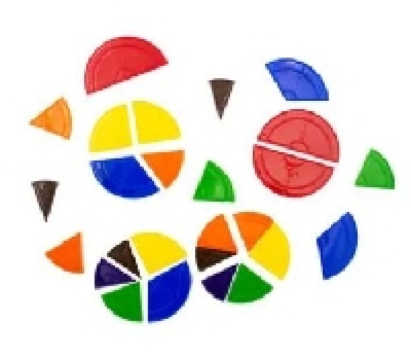 SET FRACCIONES CIRCULARES PLASTICAS 38 PIEZAS
