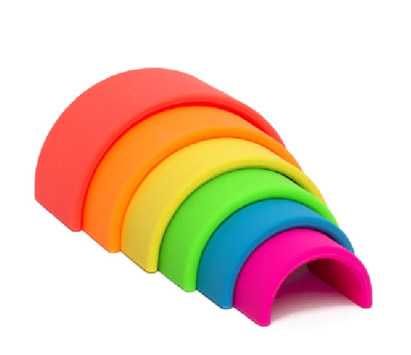 ARCOIRIS DE COLORES DE SILICONA 6 PIEZAS