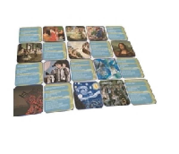 SET 20 LÁMINAS DE ARTE CON BOLSA 20X20 CM