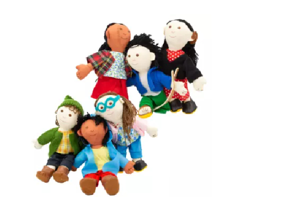 MUÑECOS DE GENERO, NIÑOS DEL MUNDO, SET DE 6 UNIDADES
