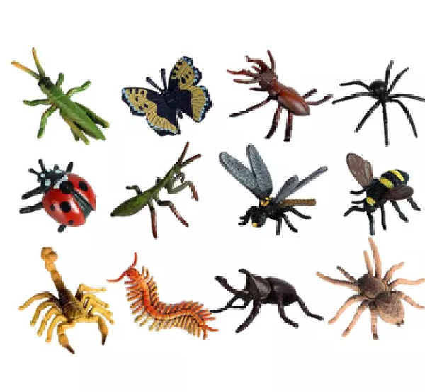 SET DE INSECTOS MEDIANOS 12 PIEZAS