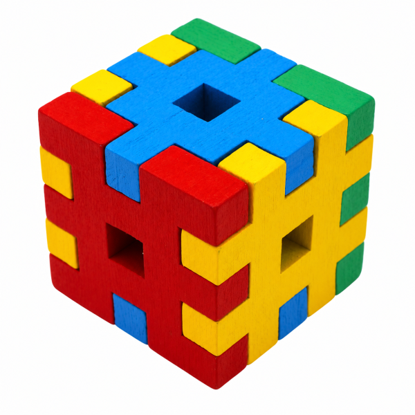 BLOQUE CUBO JUEGO INGENIO 6X6X6 CM