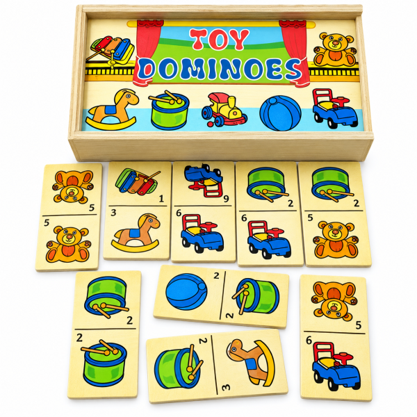 JUEGO DE DOMINÓ CHICO DE MADERA