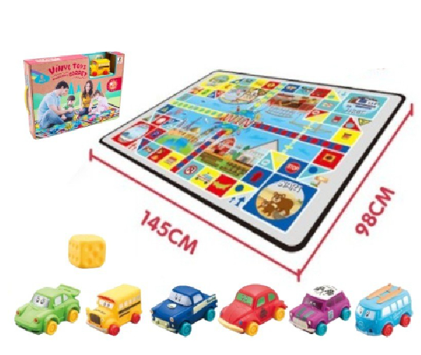JUEGO LUDO, ALFOMBRA LA CIUDAD C/AUTOS