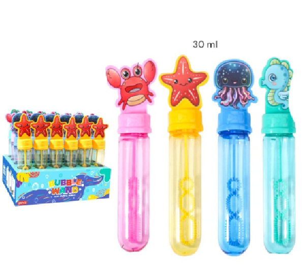 SET DE FRASCO DE BURBUJAS ANIMALITOS DE MAR 24 UNIDADES