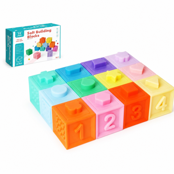 SET SENSORIAL DE 12 CUBOS BLANDITOS