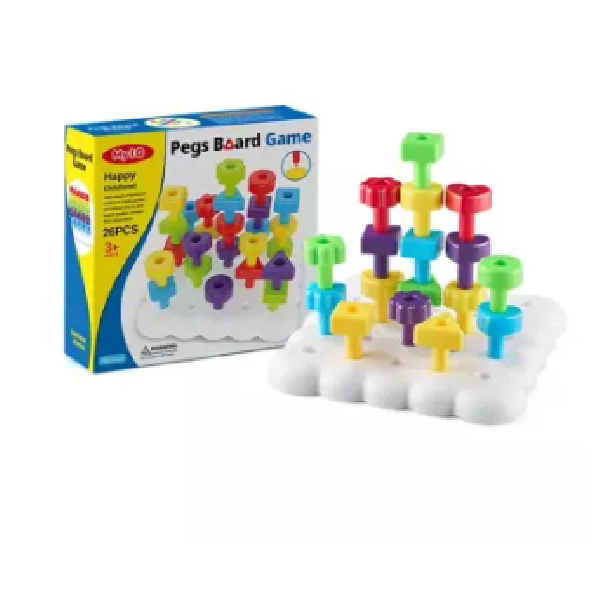 TABLERO DE PIVOTES MONTESSORI 26 PIEZAS