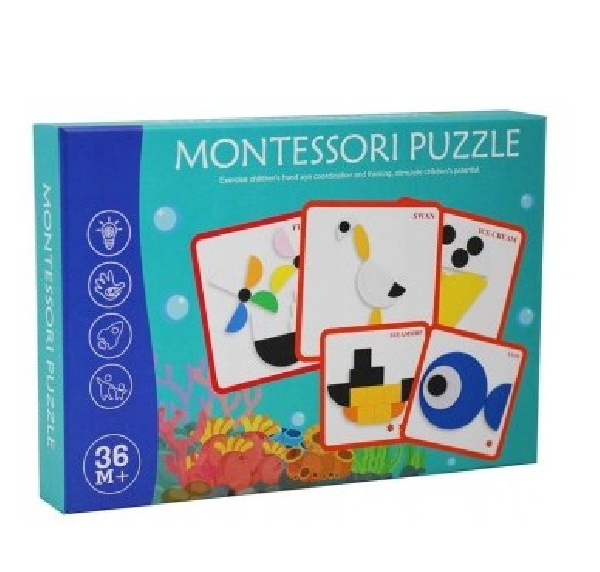 PUZZLE MONTESSORI 63PCS MADERA DIDÁCTICO ROMPECABEZA