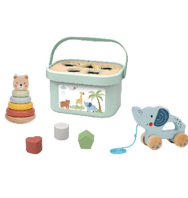 KIT EDUCATIVO APILABLE, ENCAJE Y ARRASTRE 14 PIEZA