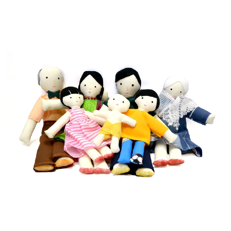 FAMILIA DE TRAPO 7 PIEZAS