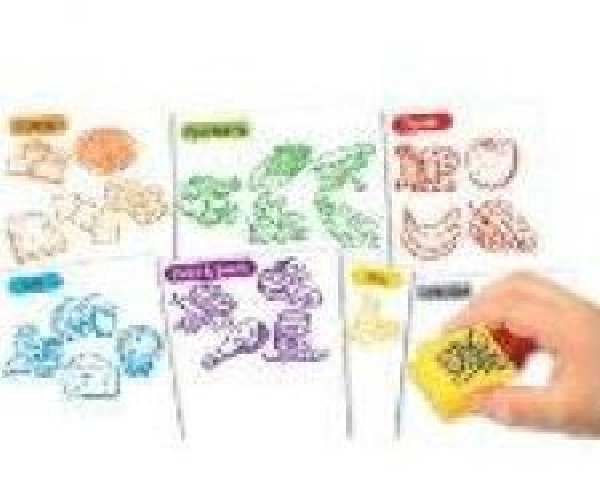 SET 24 TIMBRES COMIDA SALUDABLE