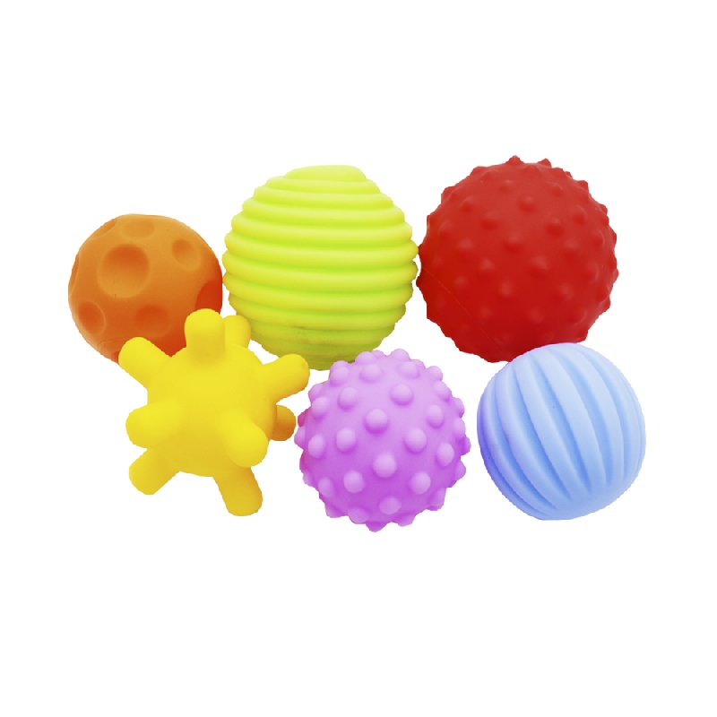 SET 6 PELOTAS  DE GOMA TACTILES