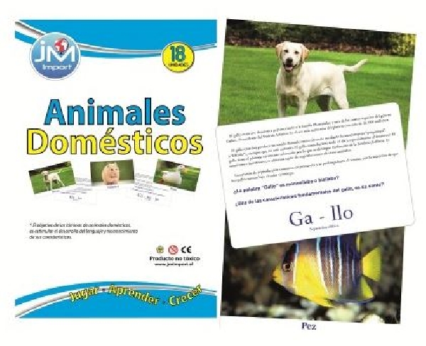 SET DE 18 LÁMINAS ANIMALES DOMESTICOS