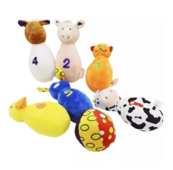 JUEGO BOWLING ANIMALITOS SOFT 7 PZAS.
