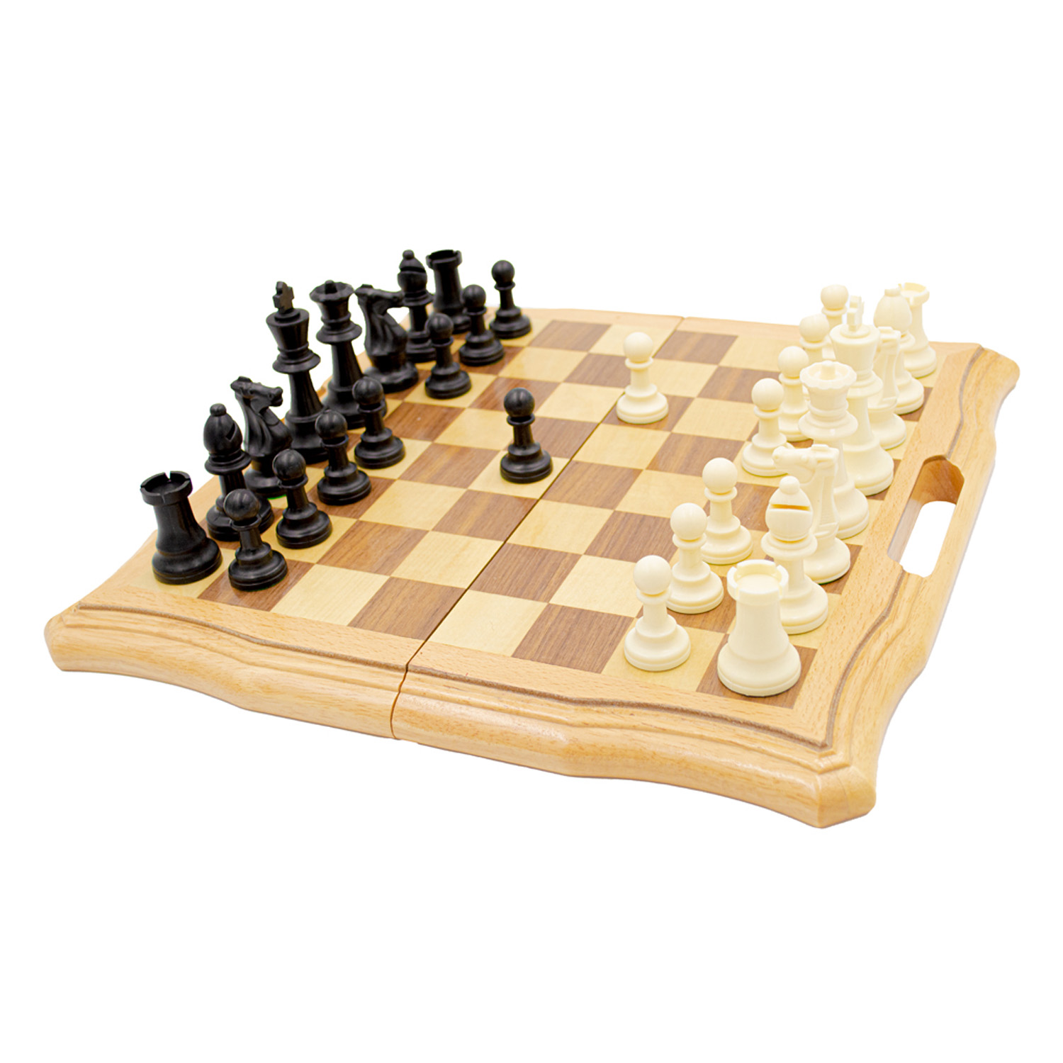 AJEDREZ CAJA MADERA GRANDE 39X39 CM