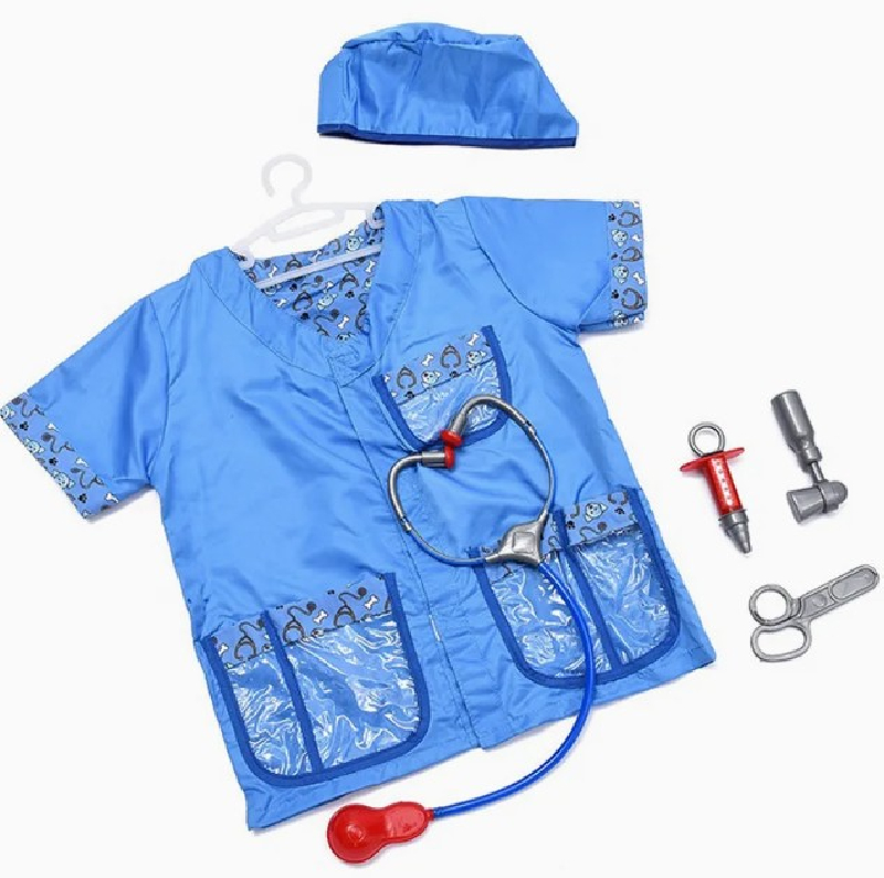 DISFRAZ DE VETERINARIO CON ACCESORIOS – 6 PIEZAS