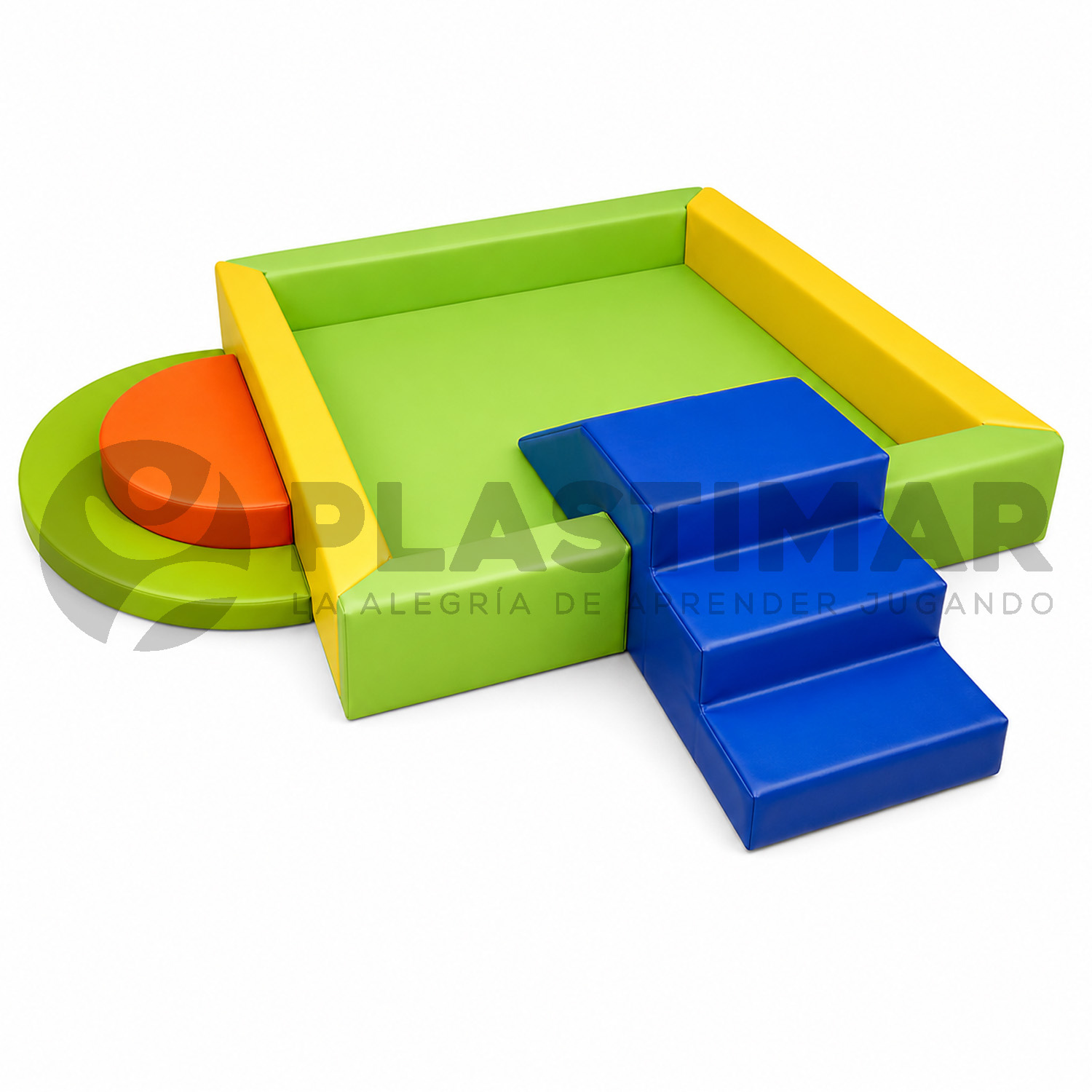 PISCINA CON ACCESO Y PELDAÑOS 130X130X30 CM